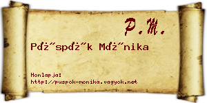 Püspök Mónika névjegykártya