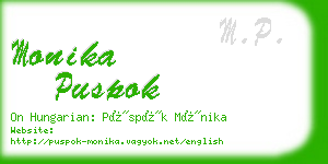 monika puspok business card